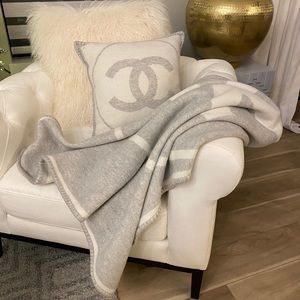 CC Chanel Two-Sided throw Pillow